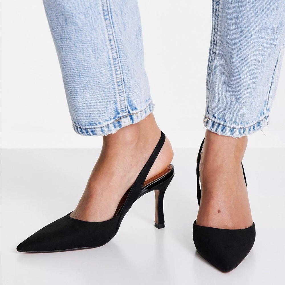 ASOS Black sling back heels